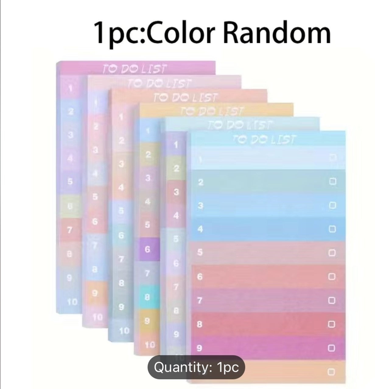 50 Page Colourful To Do List - 1 Random Pad