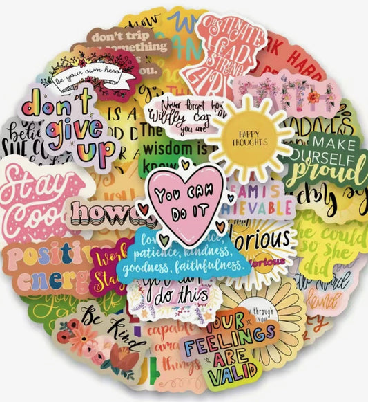 Pack of 5 Inspirational Stickers - 1 Random Pack