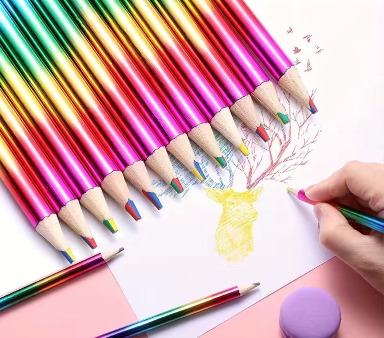 Creative Four Coloured Writing Pencil